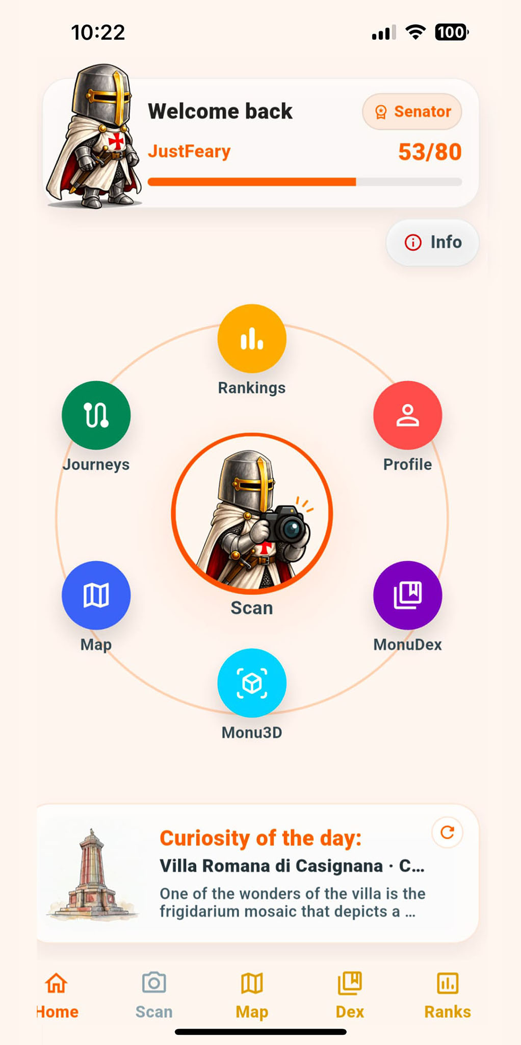 Homepage HistorIA screenshot 2