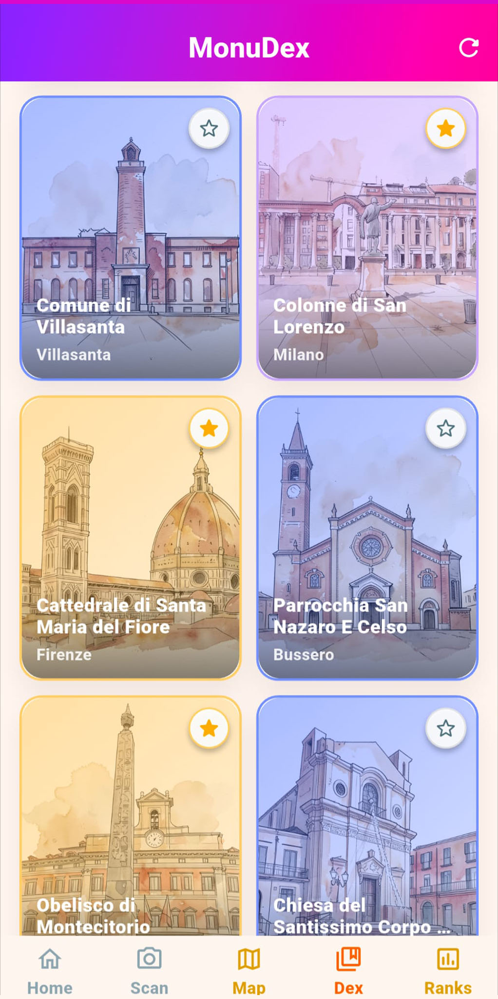 MonuDex collection HistorIA GO!